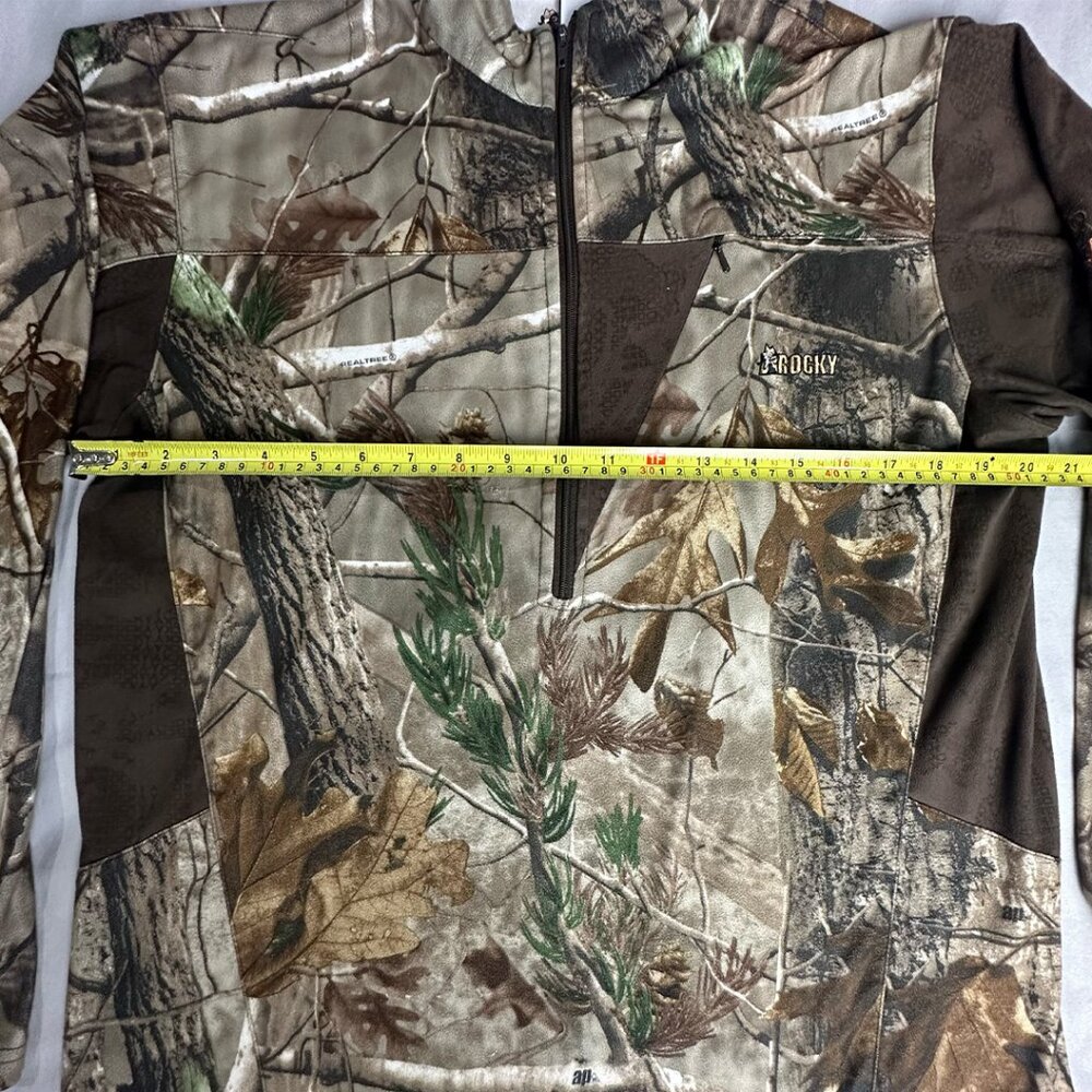 Rocky Camo Fleece Pullover | Woen’s M | Realtree Half Zip Hunting Top - Picture 5 of 7